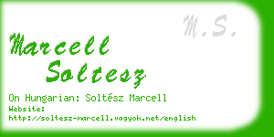 marcell soltesz business card